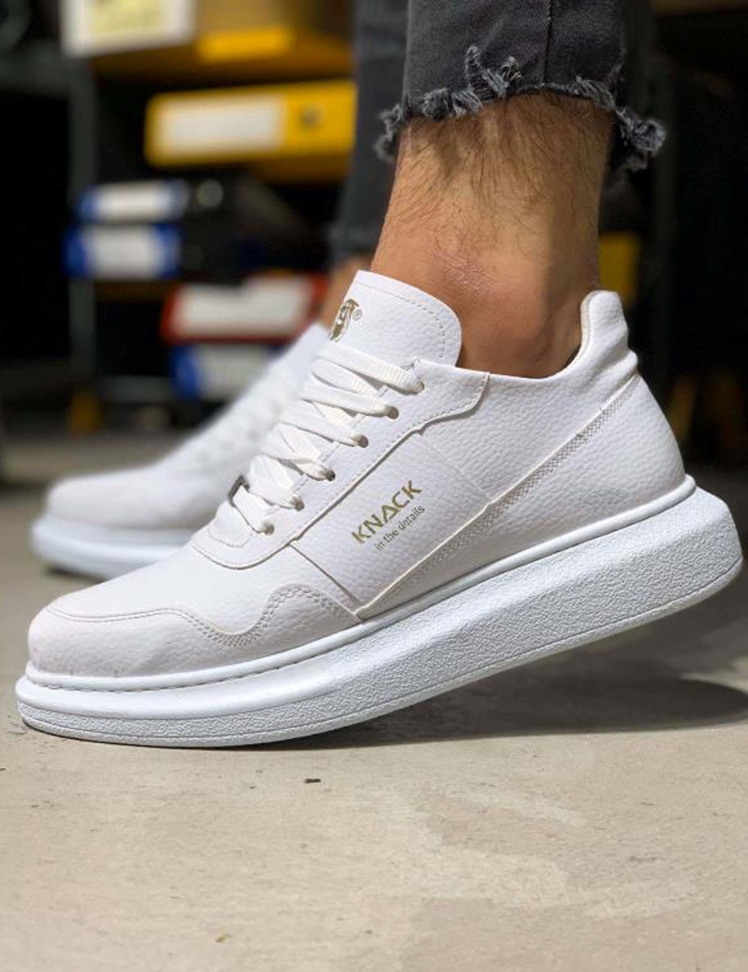 Ανδρικά λευκά Sneakers με κορδόνια 0382020W φωτογραφία